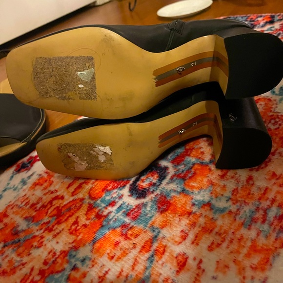 Sam Elderman black fawn leather booties block heel size 9 new never worn - Picture 6 of 8